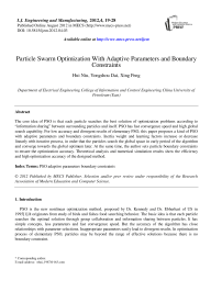 Particle Swarm Optimization With Adaptive Parameters and Boundary Constraints