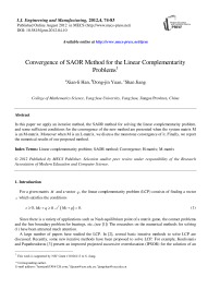 Convergence of SAOR Method for the Linear Complementarity Problems