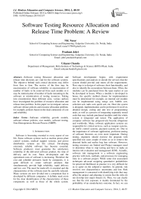 Software Testing Resource Allocation and Release Time Problem: A Review