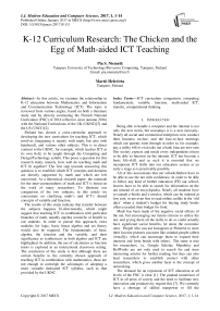 K-12 Curriculum Research: The Chicken and the Egg of Math-aided ICT Teaching