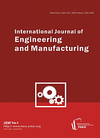 1 vol.3, 2013 - International Journal of Engineering and Manufacturing