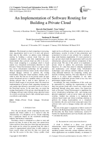 An implementation of software routing for building a private cloud