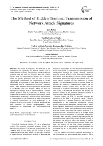 The method of hidden terminal transmission of network attack signatures