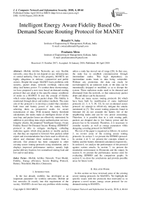 Intelligent energy aware fidelity based on-demand secure routing protocol for MANET