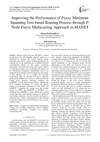Improving the performance of fuzzy minimum spanning tree based routing process through P-node fuzzy multicasting approach in MANET
