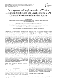 Development and implementation of vehicle movement notification and location using GSM, GPS and web based information system