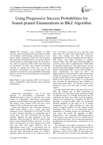 Using progressive success probabilities for sound-pruned enumerations in BKZ algorithm