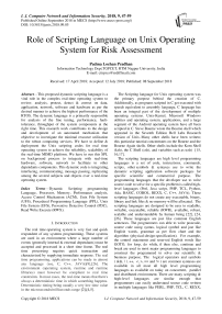Role of scripting language on Unix operating system for risk assessment
