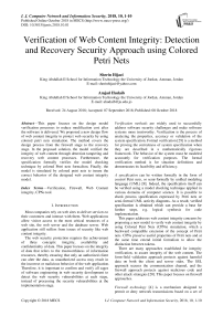 Verification of web content integrity: detection and recovery security approach using colored petri nets
