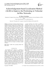 Acknowledgement based localization method (ALM) to improve the positioning in vehicular ad hoc networks