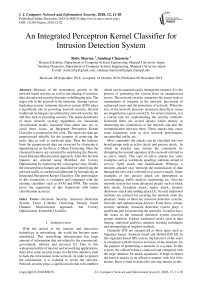 An integrated perceptron kernel classifier for intrusion detection system