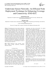 Underwater sensor networks: an efficient node deployment technique for enhancing coverage and connectivity: END-ECC