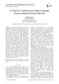 A chaotic cryptosystem using conjugate transcendental fractal function