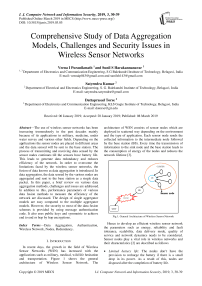 Comprehensive study of data aggregation models, challenges and security issues in wireless sensor networks