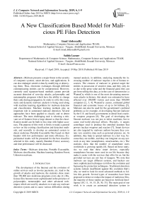 A new classification based model for malicious PE files detection