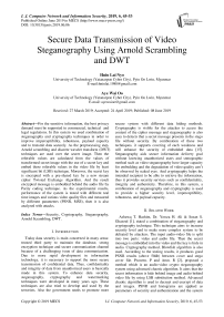Secure data transmission of video steganography using Arnold scrambling and DWT