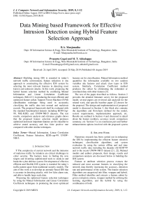 Data mining based framework for effective intrusion detection using hybrid feature selection approach