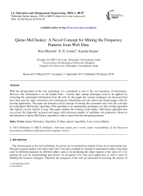 Quine-McCluskey: a novel concept for mining the frequency patterns from web data