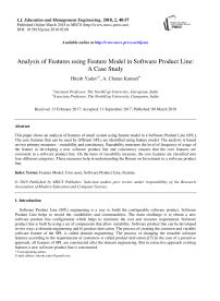 Analysis of features using feature model in software product line: a case study