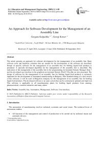 An approach for software development for the management of an assembly line