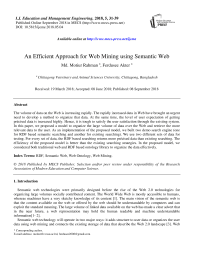 An efficient approach for Web mining using semantic Web