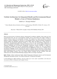 Unified architecture for integrated health and environmental based model; A case of cholera epidemics