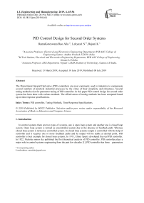 PID control design for second order systems