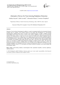Alternative device for non-ionizing radiation detection