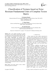 Classification of textures based on noise resistant fundamental units of complete texton matrix