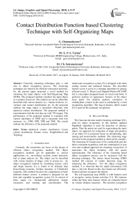Contact distribution function based clustering technique with self-organizing maps