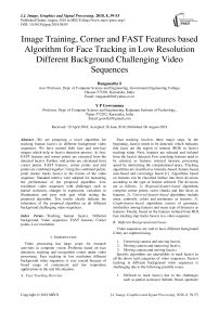 Image training, corner and FAST features based algorithm for face tracking in low resolution different background challenging video sequences