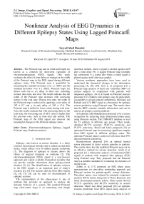 Nonlinear analysis of EEG dynamics in different epilepsy states using lagged Poincaré maps