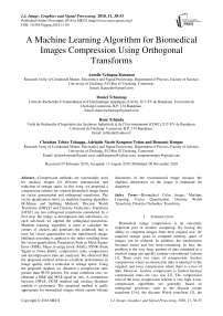 A machine learning algorithm for biomedical images compression using orthogonal transforms