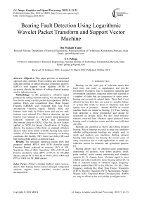 Bearing fault detection using logarithmic wavelet packet transform and support vector machine