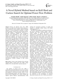 A novel hybrid method based on krill herd and cuckoo search for optimal power flow problem