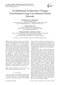 An optimized architecture of image classification using convolutional neural network