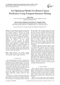 An optimized model for breast cancer prediction using frequent itemsets mining