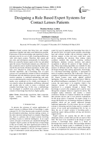 Designing a rule based expert systems for contact lenses patients