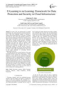 E-learning to m-learning: framework for data protection and security in cloud infrastructure