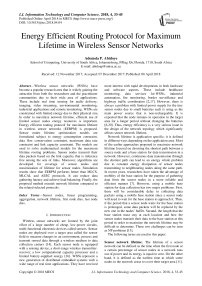 Energy efficient routing protocol for maximum lifetime in wireless sensor networks
