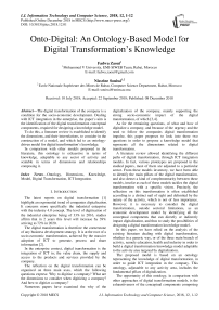 Onto-digital: an ontology-based model for digital transformation’s knowledge