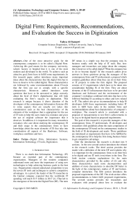 Digital firm: requirements, recommendations, and evaluation the success in digitization