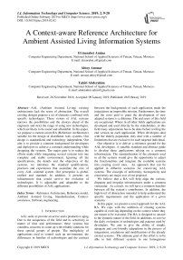 A context-aware reference architecture for ambient assisted living information systems
