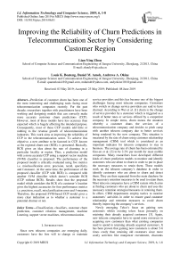 Improving the reliability of churn predictions in telecommunication sector by considering customer region