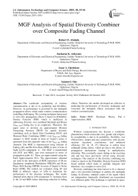MGF analysis of spatial diversity combiner over composite fading channel
