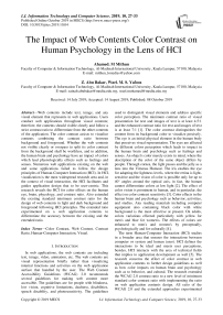 The impact of web contents color contrast on human psychology in the lens of HCI