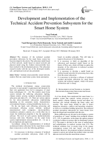 Development and implementation of the technical accident prevention subsystem for the smart home system