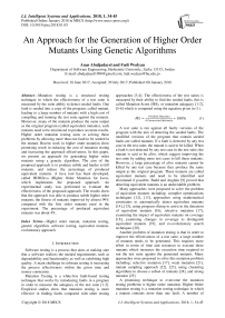 An approach for the generation of higher order mutants using genetic algorithms