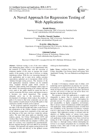 A novel approach for regression testing of web applications
