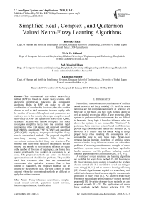 Simplified real-, complex-, and quaternion-valued neuro-fuzzy learning algorithms